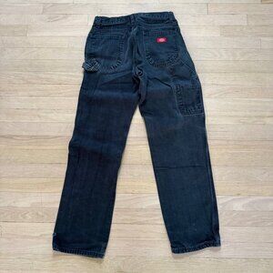 Dickies Relaxed Fit Duck Carpenter Pants Mens 30x32 Black Utility